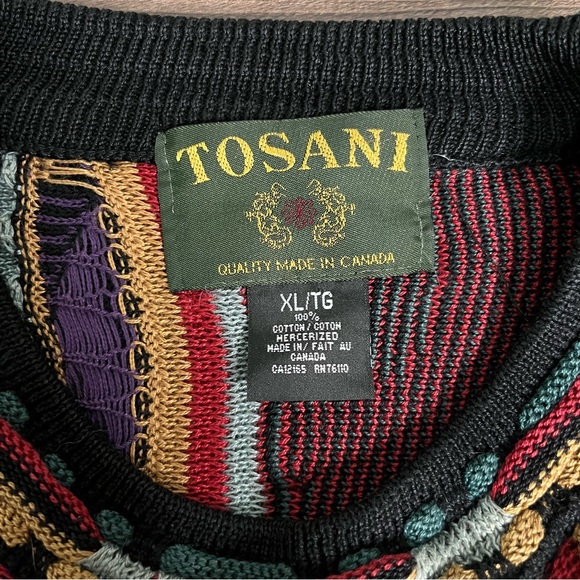Tosani Colorful 3D Knit Crew Neck Sweater - Picture 9 of 10